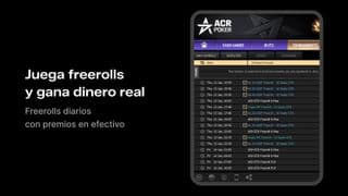 Torneos freeroll de ACR Poker con premios reales