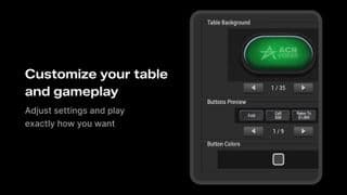 ACR Poker table settings and customization options interface