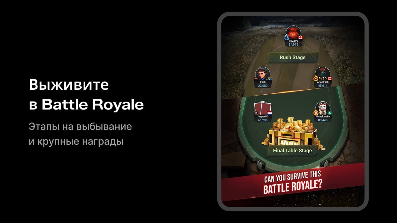 GGPoker Battle Royale с этапами на выбывание