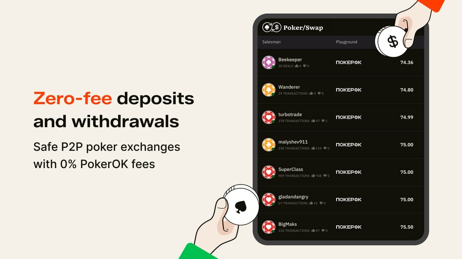 PokerSwap para depósitos y retiros de póker sin comisiones